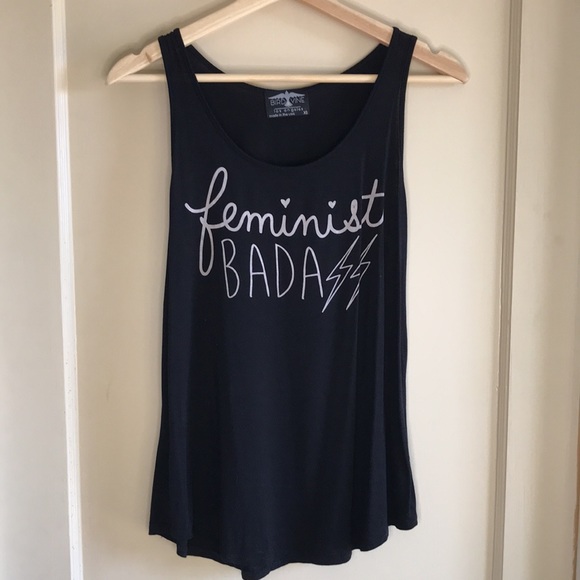 Bird & Vine Feminist Badass tank top - Picture 1 of 6